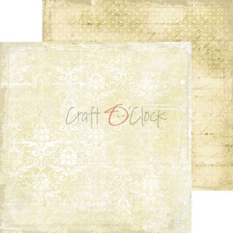 Craft O Clock 12x12 Paper Pad Basic White Beige Mood #04