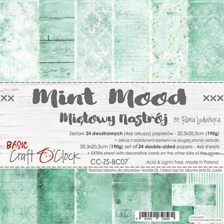 Craft O Clock 8x8 Paper Pad Basic 07 Mint Mood
