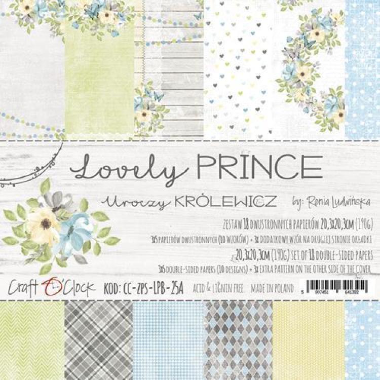 Craft O Clock 8x8 Paper Pad Lovely Prince