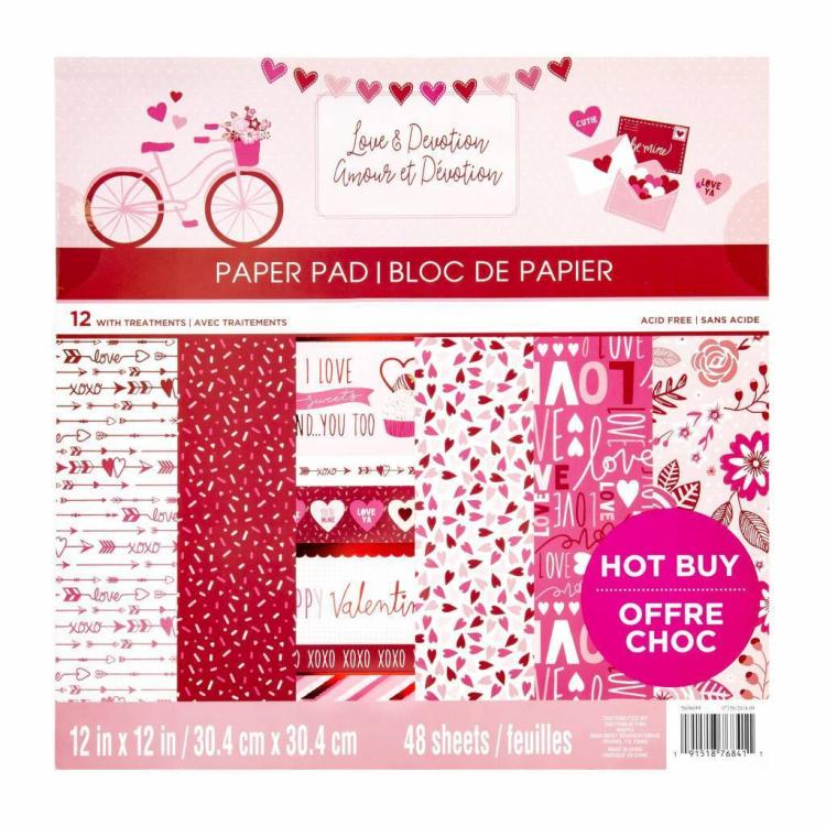 Craft Smith 12x12 Inch Paper Pad Love & Devotion
