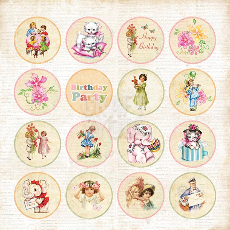 Craft & You Design 12x12 Inch Paper Pad Birthday Party