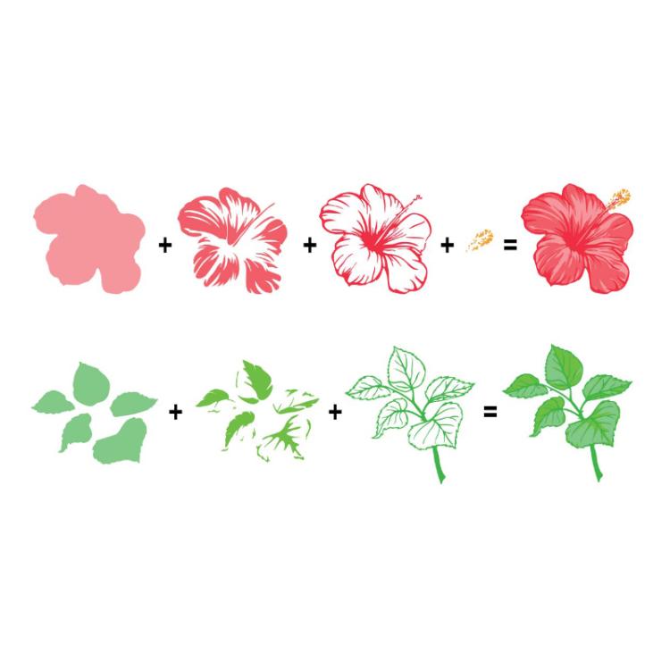 Crafts Too 3D Clearstamp Set Hibiscus #CT25801