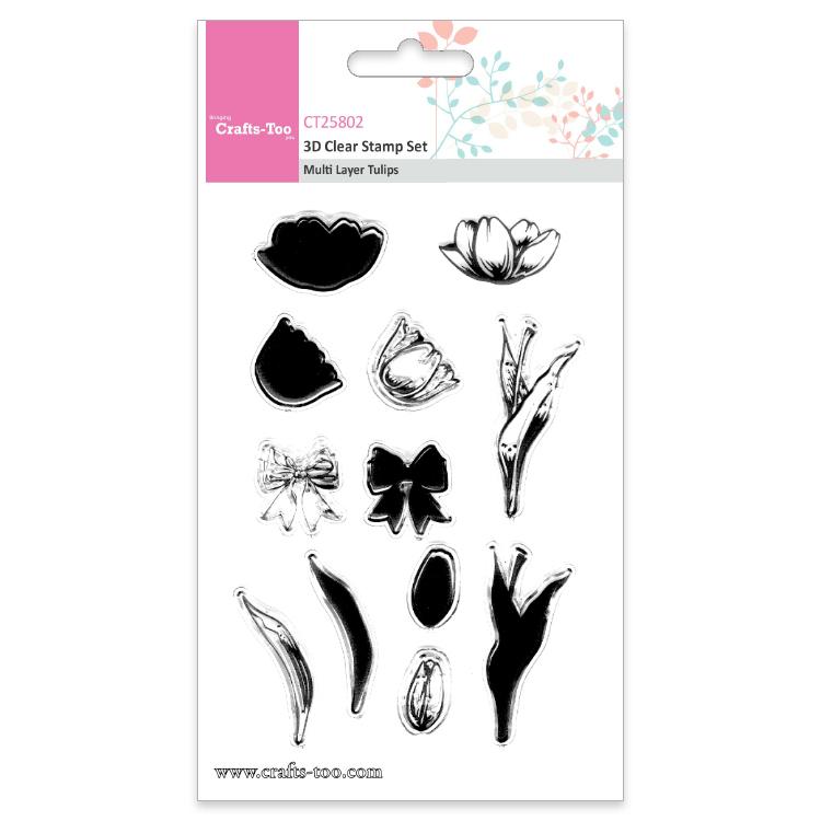 Crafts Too 3D Clearstamp Set Tulips #CT25802