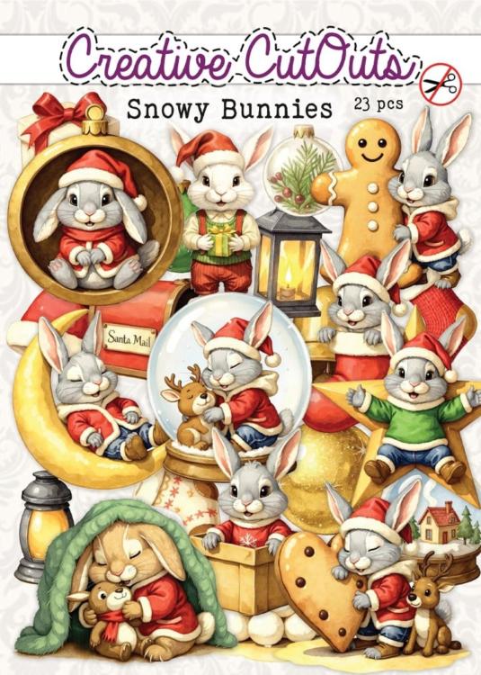 Creatief Art Snowy Bunnies Die-Cuts Creative CutOuts (23pcs)
