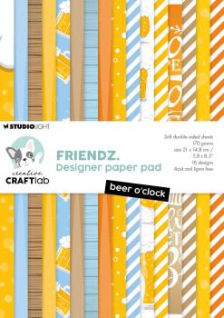 Creative CraftLab Friendz Design Paper A5 Beer O'Clock #179
