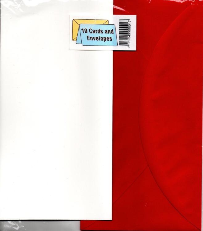 Creative Expressions Tall Card Set White / Red