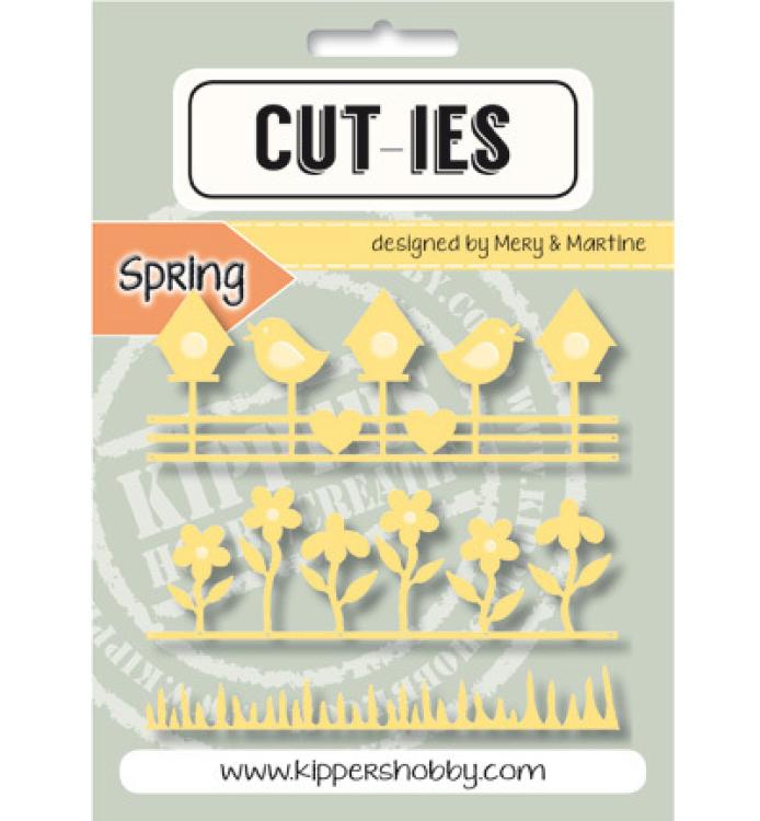 Cut-Ies BasiX Stanzschablone Spring Border Bird & Flower