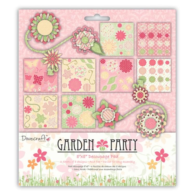 Dovecraft Garden Party 8x8 Decoupage Pad