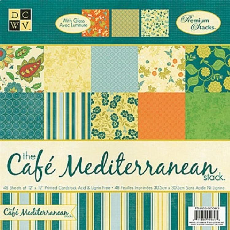 DCWV 12 x 12 Paper Stack Cafe Mediterranean