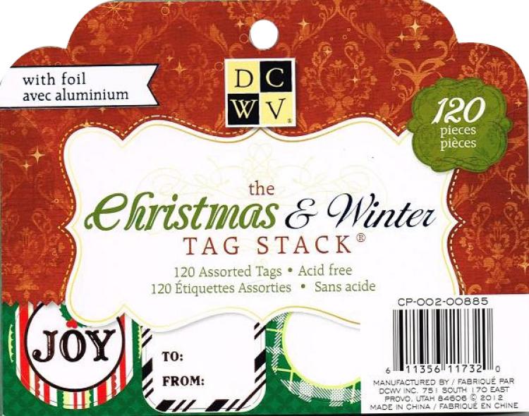 DCWV Tag Stack Christmas and Winter
