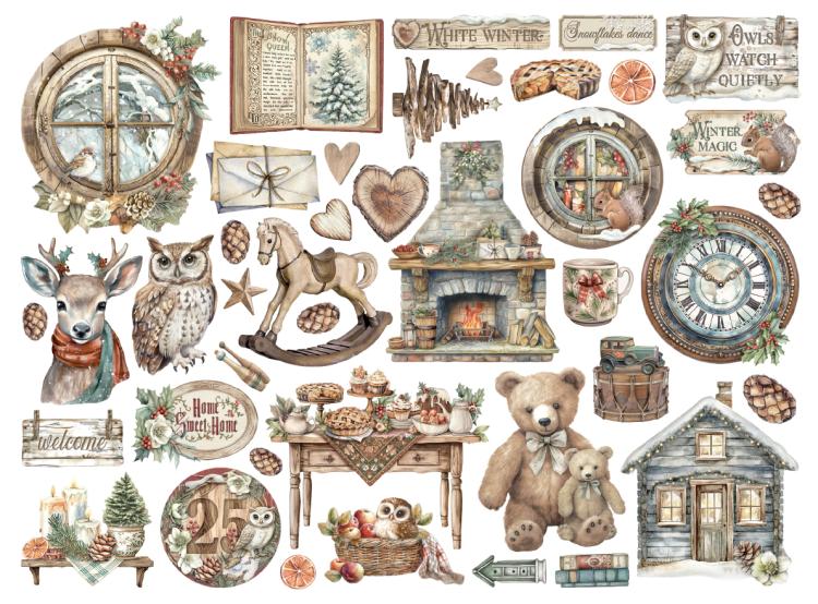 DFLCT67 Stamperia The Owl's House Ephemera (41 pcs)