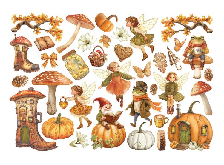 DFLCT68 Stamperia Whispering Woods Ephemera (36 pcs)