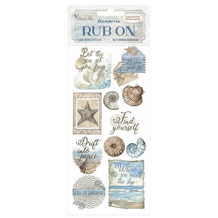 DFLRB158 Stamperia Silent Sea Rub On Shells