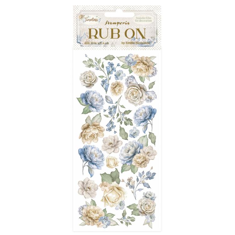 DFLRB160 Stamperia Timeless Rub On Flowers