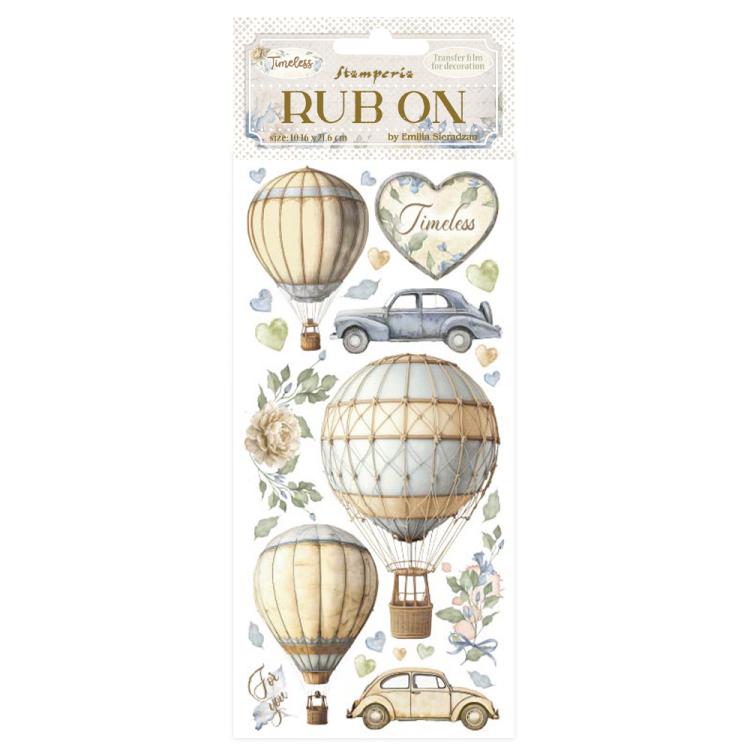 DFLRB163 Stamperia Timeless Rub On Air Balloons