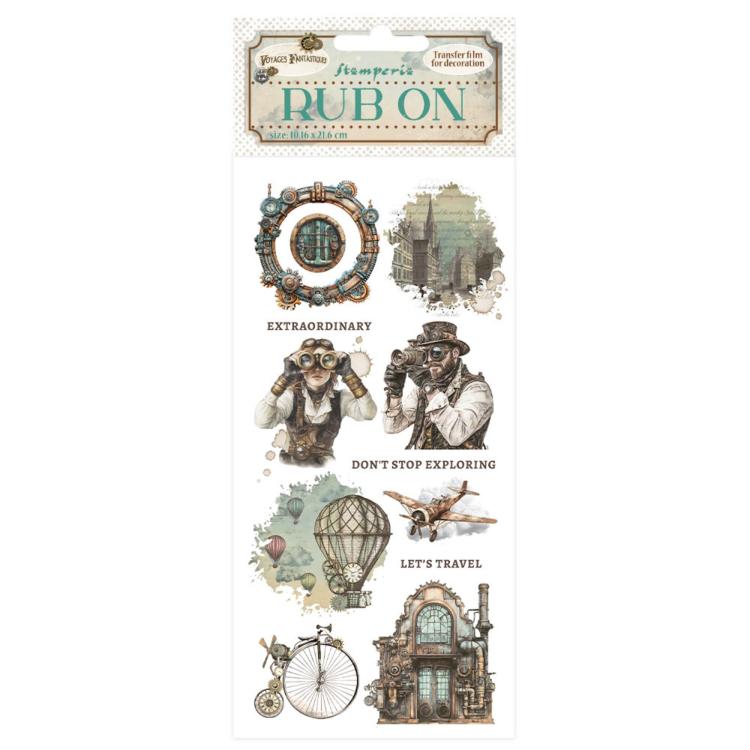 DFLRB192 Stamperia Voyages Fantastiques Rub On Mechanical Wonders