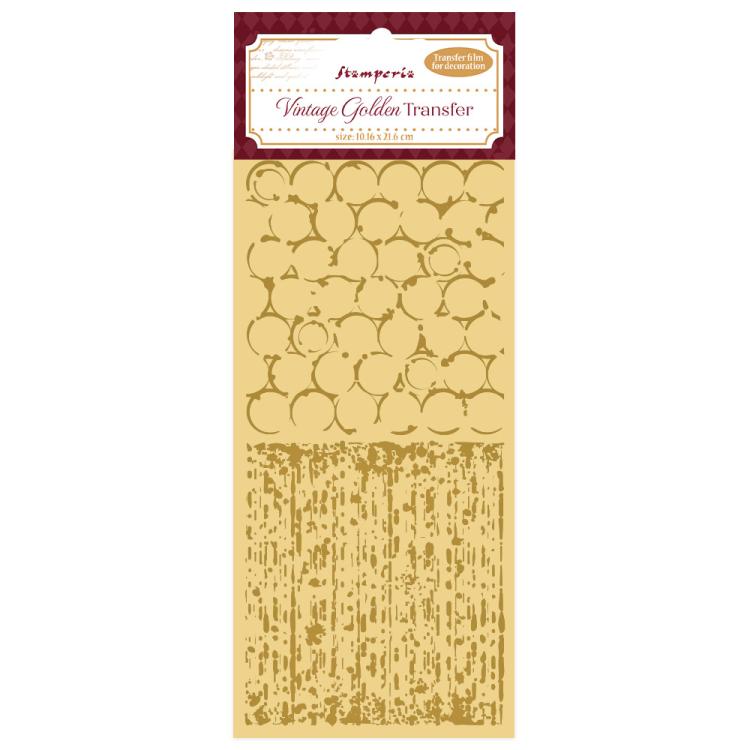 DFLRGT03 Stamperia Alice in Christmas Vintage Golden Transfer Backgrounds