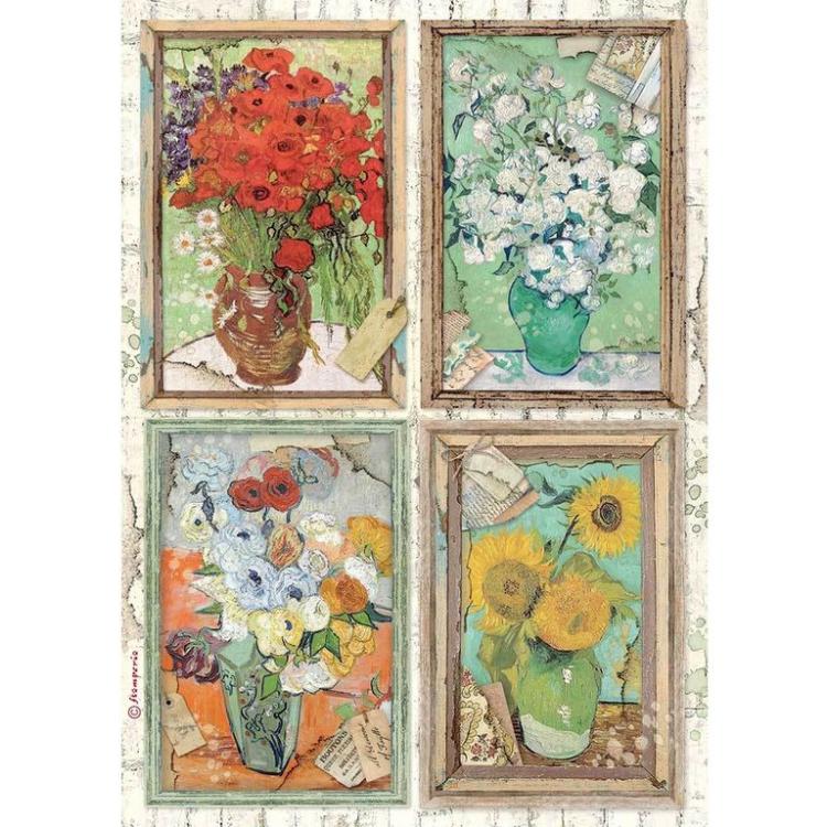Stamperia A4 Rice Paper Atelier Atelier Van Gogh DFSA4549