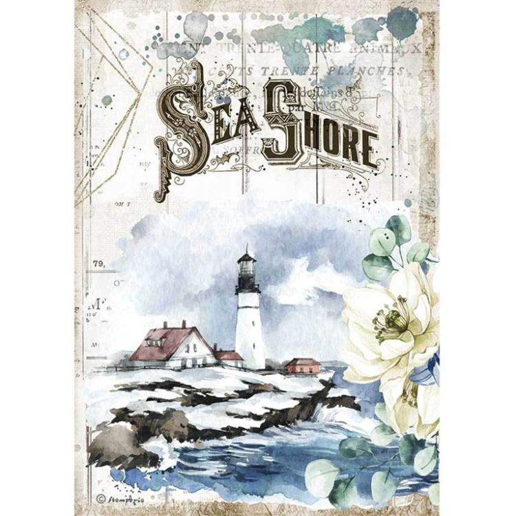 Stamperia A4 Rice Paper Sea Shore DFSA4558
