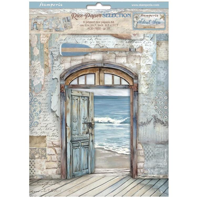 DFSA4XSL Stamperia Silent Sea A4 Reispapier SET