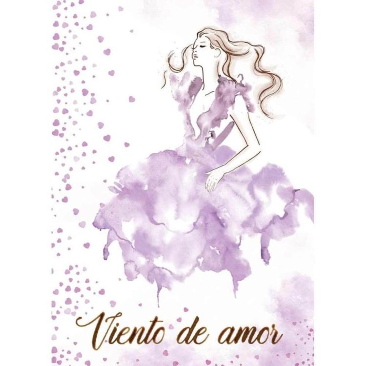 Stamperia Silhouette Art Napkin A4 Viento de amor #408
