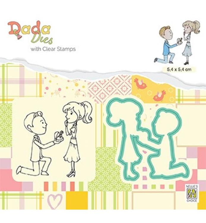 Dada Dies w Clear Stamps Proposal of Marriage #025
