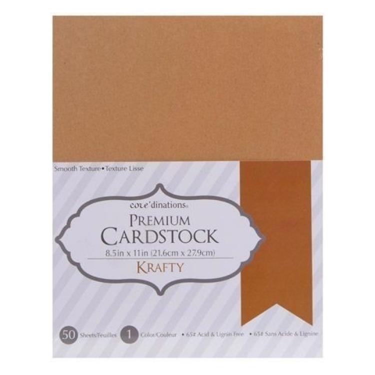 Darice Core'dinations Smooth Cardstock 50Pkg Krafty