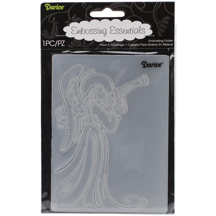 Darice Embossing Folder Angel with Instrument