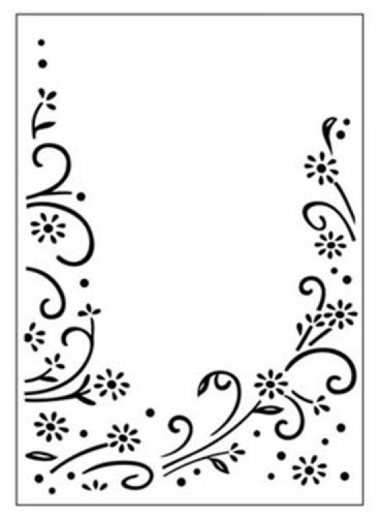 Darice Embossing Folder Floral Border