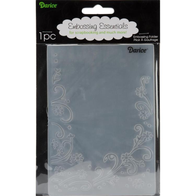 Darice Embossing Folder Floral Border