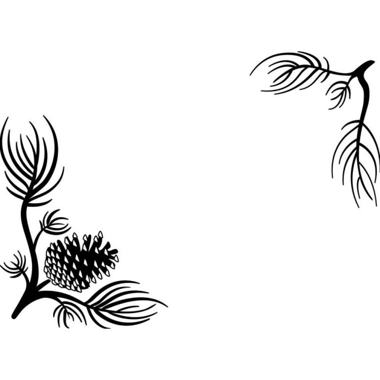Darice Embossing Folder Pine Branches Corner