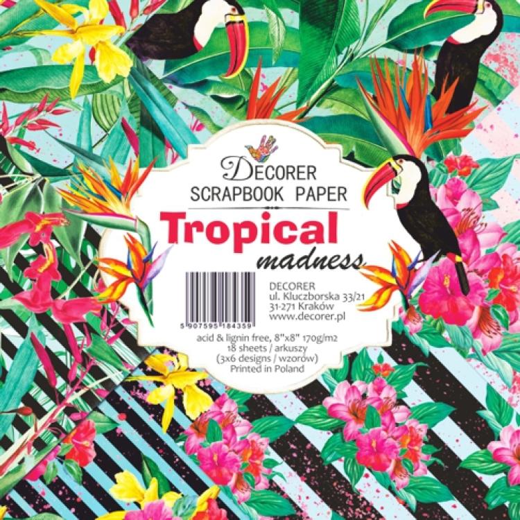 Decorer 8x8 Paper Pad Tropical Madness