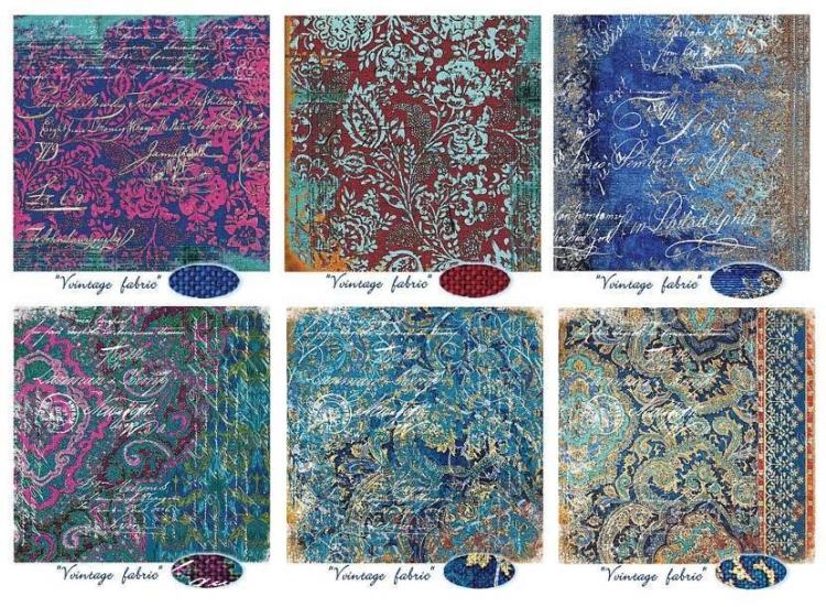 #432 Decorer 12x12 Paper Pad Vintage Fabric