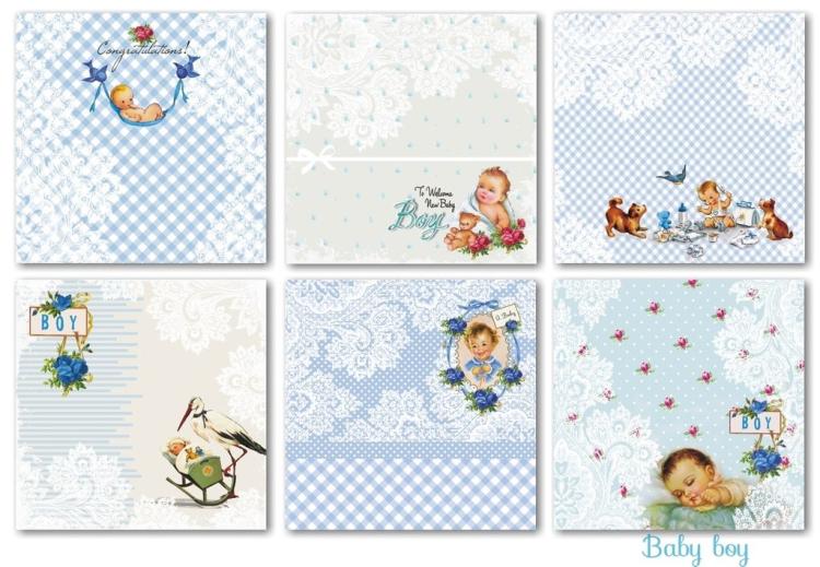 Decorer 8x8 Paper Pad Baby Boy