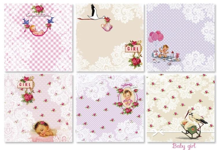 Decorer 8x8 Paper Pad Baby Girl