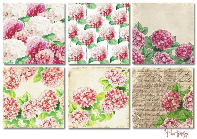 Decorer 8x8 Paper Pad Hydrangeas