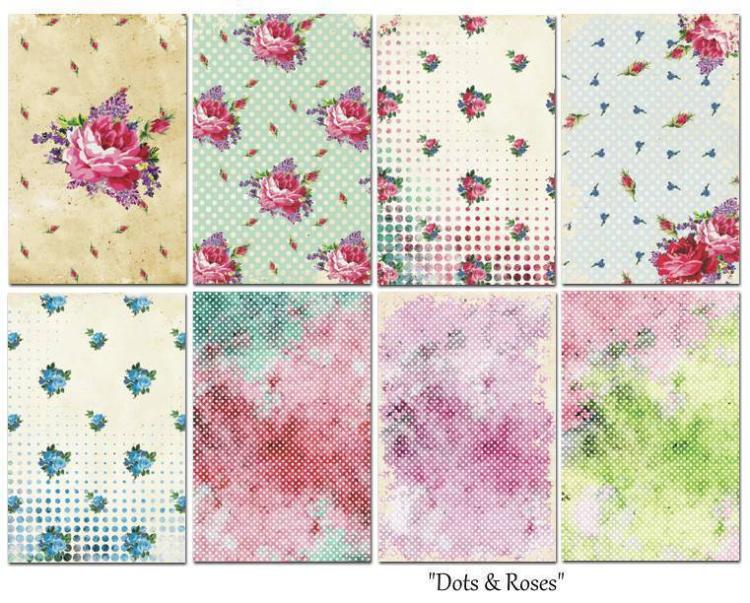 Decorer Mini Scrapbook Paper Dots & Roses