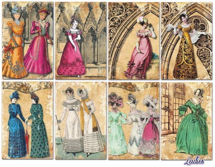 #36 Decorer Mini Scrapbook Paper Ladies