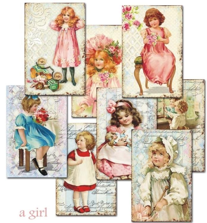 #67 Decorer Mini Scrapbook Paper Set A Girl