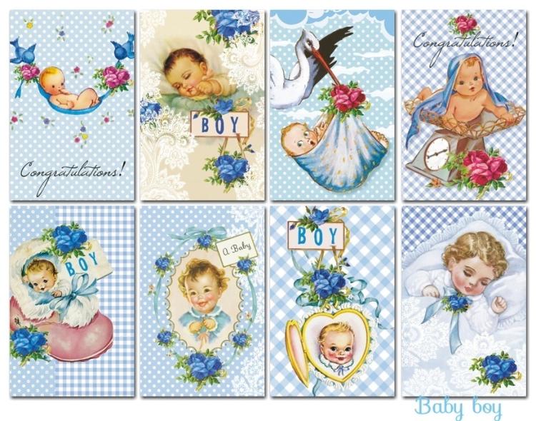 #88 Decorer Mini Scrapbook Paper Set Baby Boy