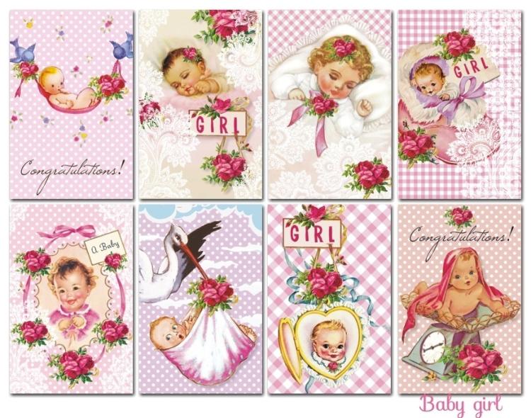 Decorer Mini Scrapbook Paper Set Baby Girl