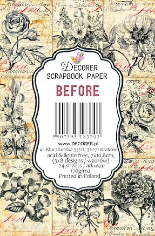 Decorer Mini Scrapbook Paper Set Before