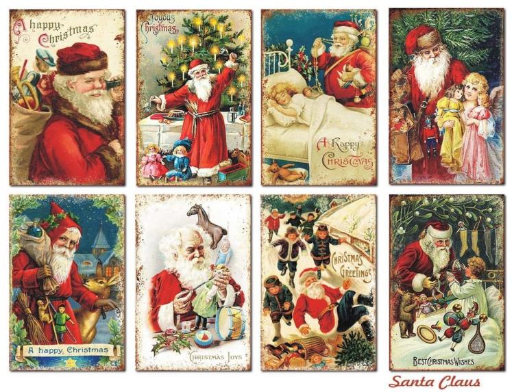 Decorer Mini Scrapbook Paper Set Santa Claus