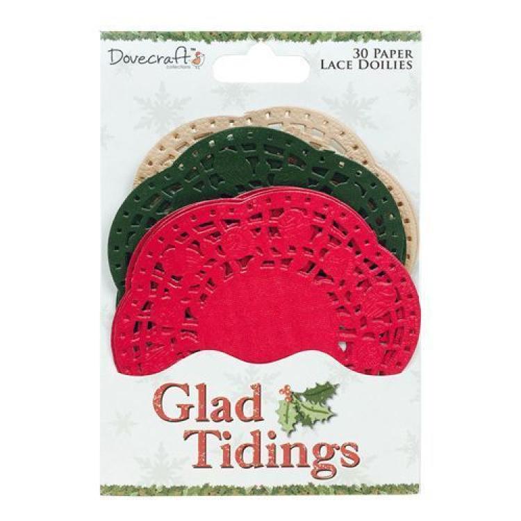 Dovecraft Glad Tidings Doilies (Papierdeckchen)