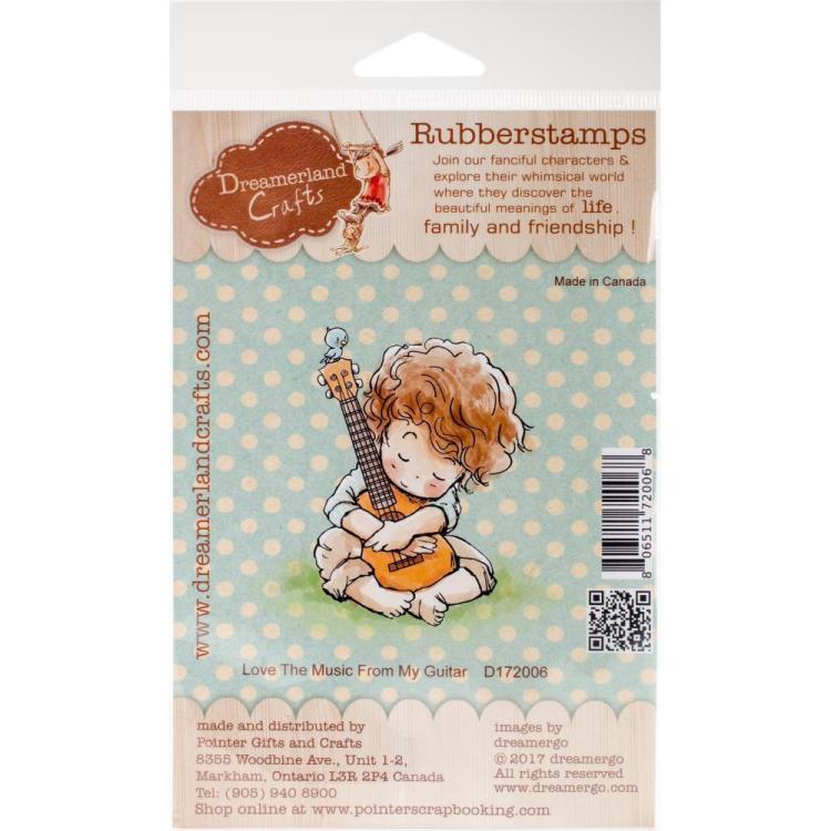 DreamerlandCrafts Cling Stamp Love The Music From My Guitar #D172006