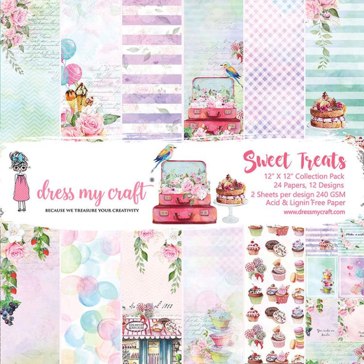 Dress My Craft 12x12 Paper Pad Sweet Treats
