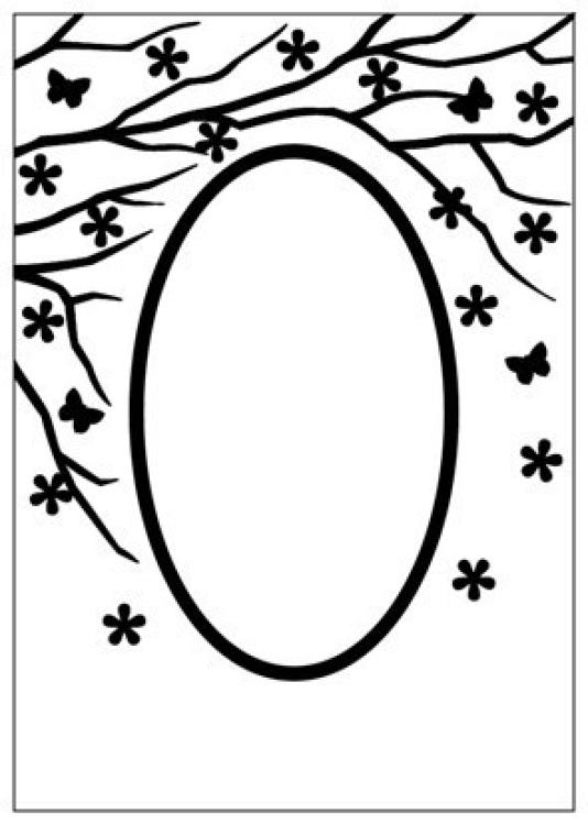 Prägeschablone - Oval Spring is in the air