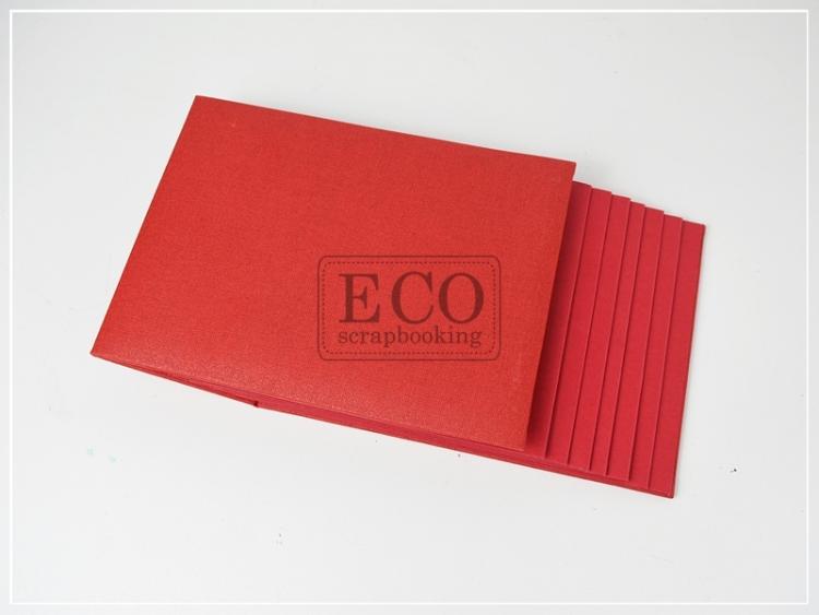 Eco-Scrapbooking Canvas Album 132x181 mm Rot