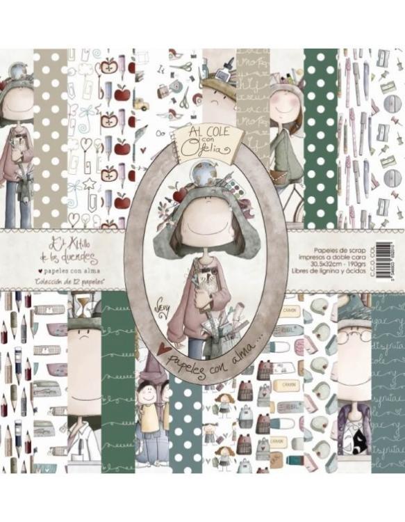 El Altillo de los Duendes 12x12 Paper Pack Al Cole con Ofelia