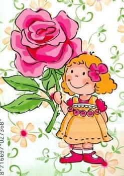 Eline´s Flowergirlz Clear Stamp Rose #ECO123